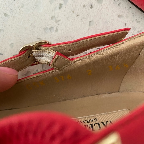 Used Valentino rockstud caged flats. Red. Sz 36.5 - Picture 5 of 10